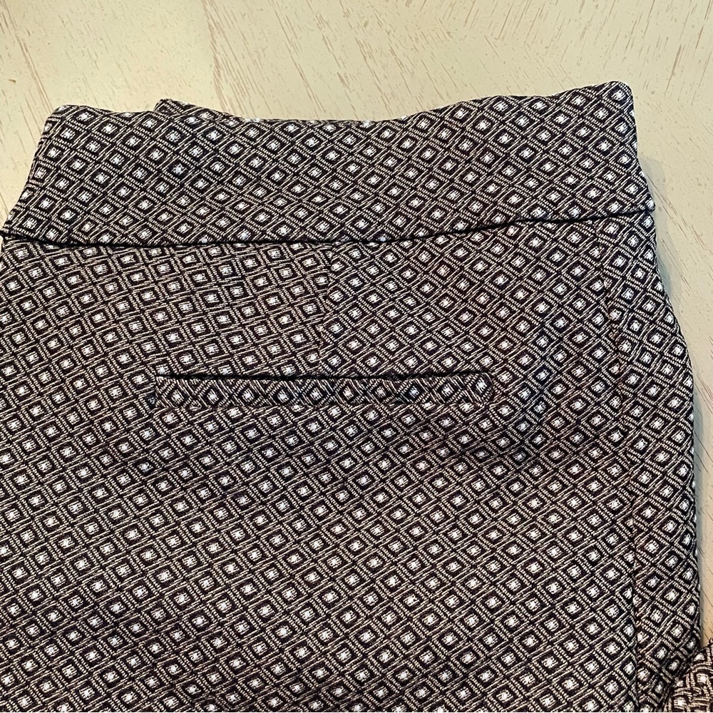 Chicos Brigitte Diamond Jacquard Ankle Pants business office corpcore size 8 M - Picture 3 of 13
